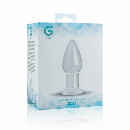 Glas Medium Crystal Clear Glass Intimate Plug - 3.9 cm, Smooth Surface