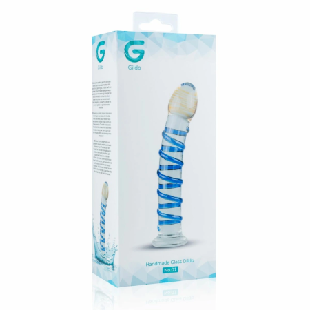 EasyToys Glass Intimate Device No. 1 Transparent-Blue Curved Design