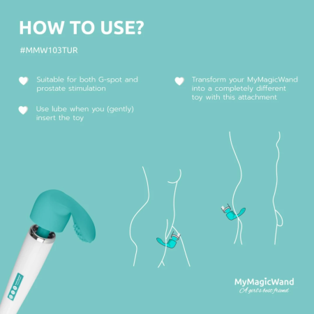 MyMagicWand Turquoise G-Spot Silicone Accessory Attachment