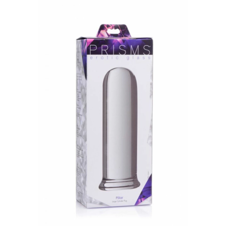 XR Brands Pillar Glass Cylinder Plug Large - Durable Clear Design