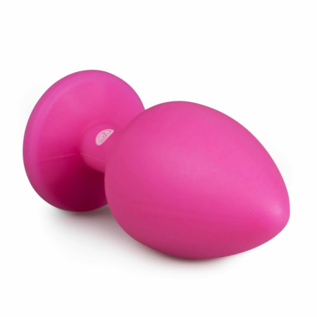 EasyToys Silicone Intimate Plug Large Pink with Decorative Gemstone
