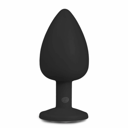 EasyToys Diamond Plug Large Black - Silicone Intimate Jewel Plug
