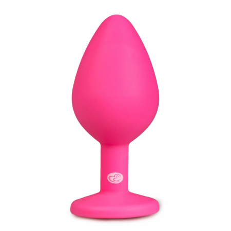 EasyToys Diamond Plug Medium Pink - Silicone Intimate Accessory with Gemstone Base