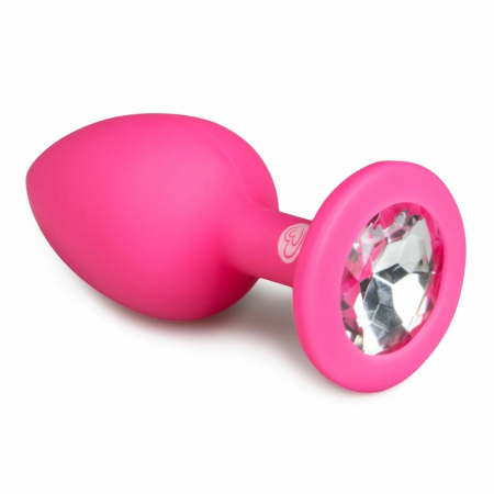 EasyToys Diamond Plug Small Pink - Silicone Intimate Accessory with Jewel Base