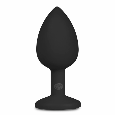 EasyToys Diamond Silicone Plug Small Black - Elegant Jewel Base Accessory