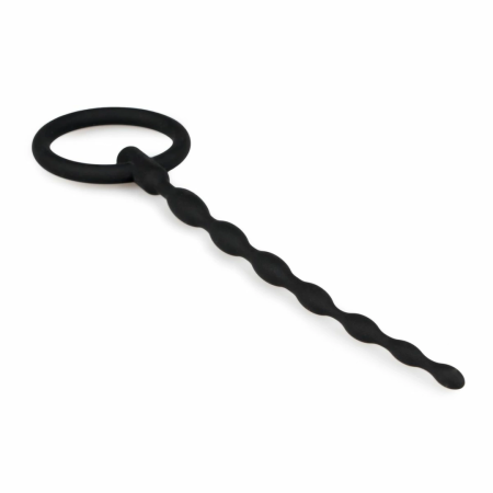 Sinner Gear Silicone Urethral Sound with Pull Ring - Flexible Wavy Design