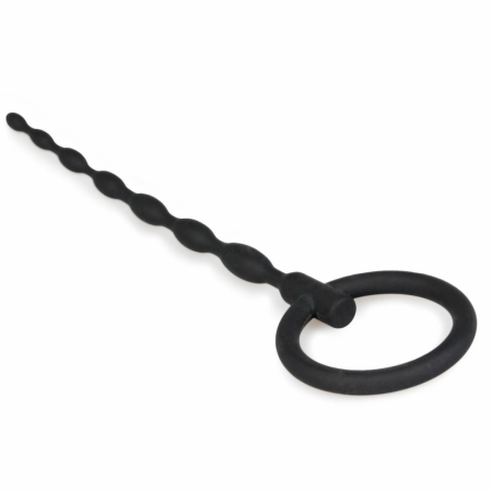 Sinner Gear Silicone Urethral Sound with Pull Ring - Flexible Wavy Design