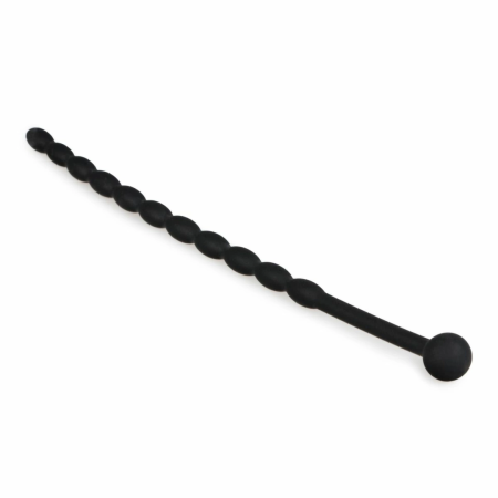 Sinner Gear Silicone Intimate Dilator - Black, Flexible Ribbed Design