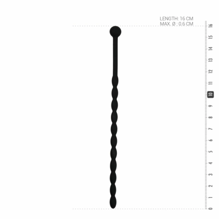 Sinner Gear Silicone Intimate Dilator - Black, Flexible Ribbed Design