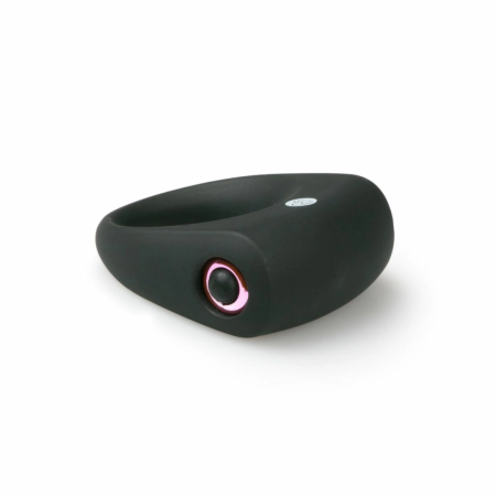 Vivid Silicone Intimate Ring with Removable Bullet Vibrator Black