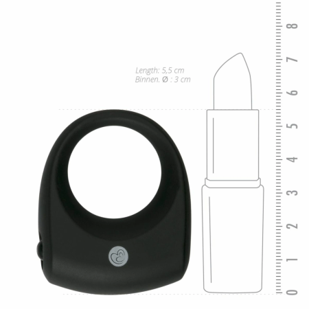 Vivid Silicone Intimate Ring with Removable Bullet Vibrator Black