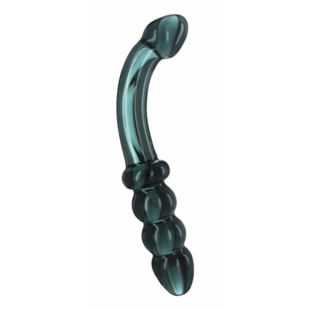 Hamsa Dual-Ended Glass Intimate Massager Smoky Jade Large