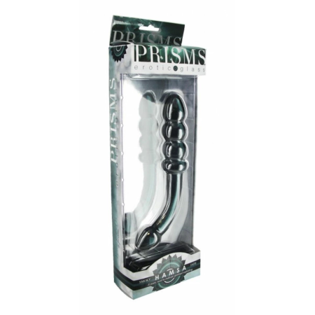 Hamsa Dual-Ended Glass Intimate Massager Smoky Jade Large