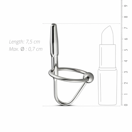 Rimba Stainless Steel Intimate Dilator with Glans Ring, 8 mm