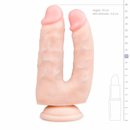EasyToys Dual-Ended Silicone Intimate Model with Suction Cup 18 cm
