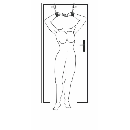 EasyToys Adjustable Over the Door Wrist Restraint System, Black