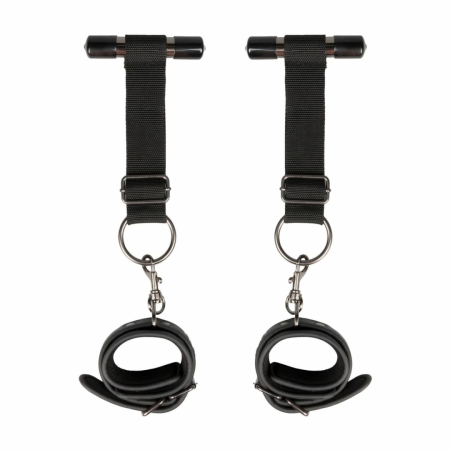 EasyToys Adjustable Over the Door Wrist Restraint System, Black