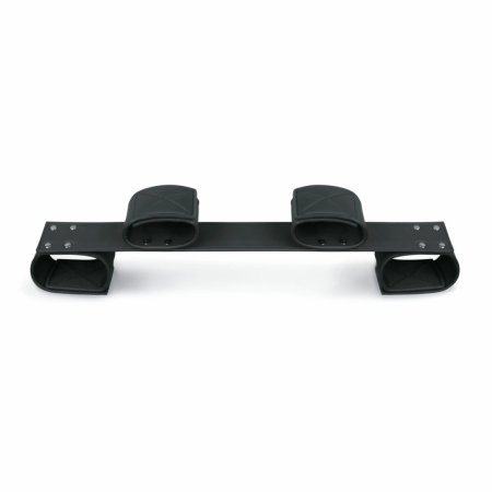 EasyToys Adjustable Restraint Bar with Faux Leather Cuffs - Black, Universal Fit