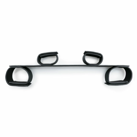 EasyToys Adjustable Restraint Bar with Faux Leather Cuffs - Black, Universal Fit