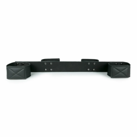 EasyToys Adjustable Restraint Bar with Faux Leather Cuffs - Black, Universal Fit