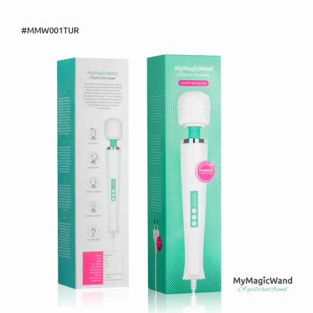 MyMagicWand Turquoise - Powerful Multi-Speed Massager, EU Plug