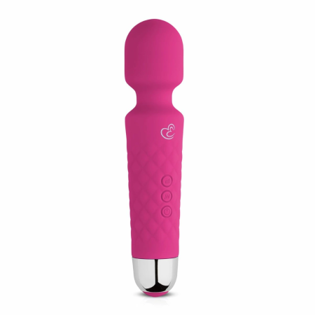 EasyToys Mini Wand Massager Pink - Compact Rechargeable Silicone Model