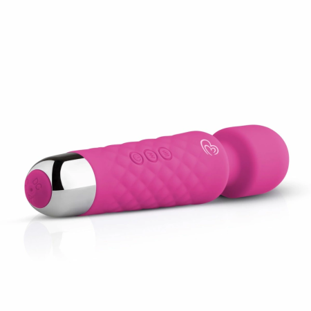 EasyToys Mini Wand Massager Pink - Compact Rechargeable Silicone Model