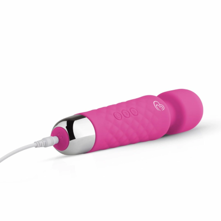 EasyToys Mini Wand Massager Pink - Compact Rechargeable Silicone Model