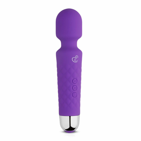 EasyToys Mini Wand Massager Purple - 18 Modes, Waterproof, Compact Design