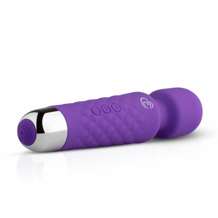 EasyToys Mini Wand Massager Purple - 18 Modes, Waterproof, Compact Design