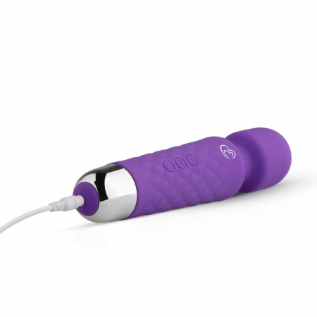 EasyToys Mini Wand Massager Purple - 18 Modes, Waterproof, Compact Design