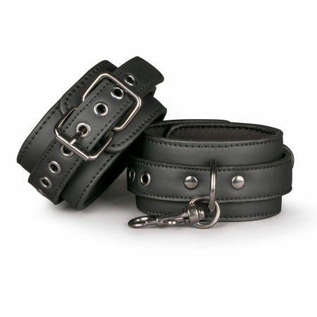 EasyToys Ankle Cuffs Faux Leather Adjustable Black 13-30cm