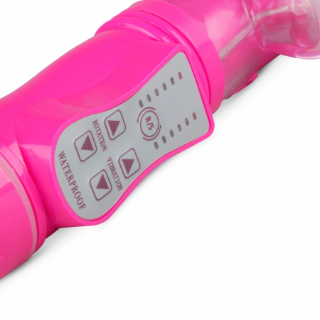 EasyToys Pink Thrusting Dual-Action Vibrator - 6 Speeds & Rotations