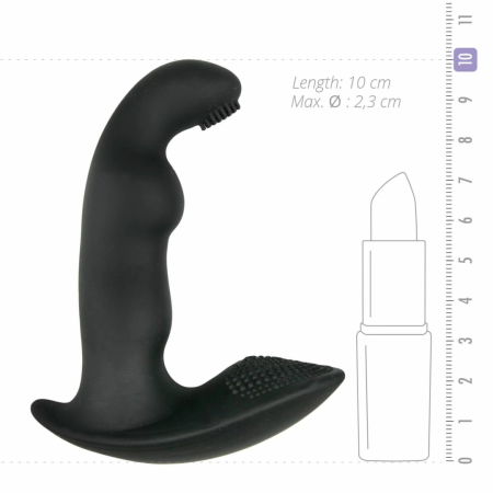 TOYJOY Dynamic Duke Ribbed Silicone Intimate Massager Black