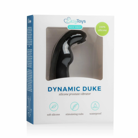 TOYJOY Dynamic Duke Ribbed Silicone Intimate Massager Black