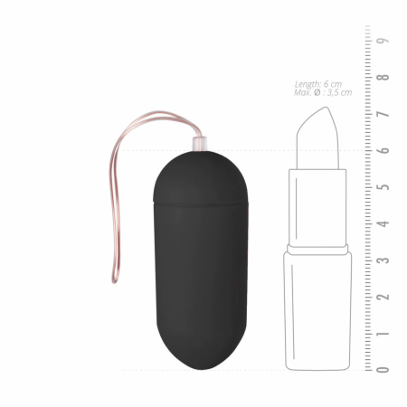 Easytoys Vibration Egg Black - Wireless Remote, 10 Modes, 20m Range