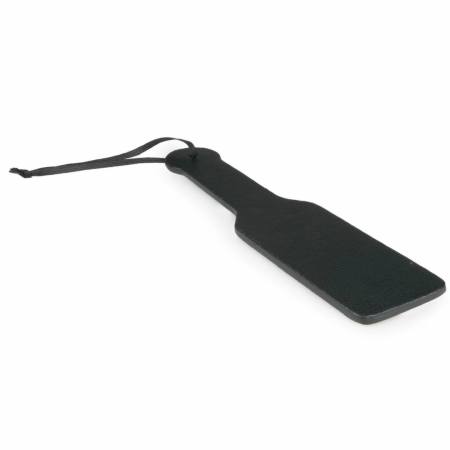 Ouch! Black PU Leather Impact Paddle - Ergonomic, Durable, 32 cm