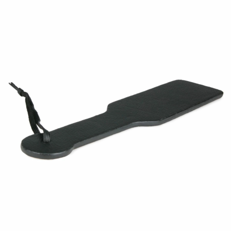 Ouch! Black PU Leather Impact Paddle - Ergonomic, Durable, 32 cm