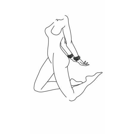 EasyToys Faux Leather Adjustable Handcuffs Black 11-28cm Soft Lining