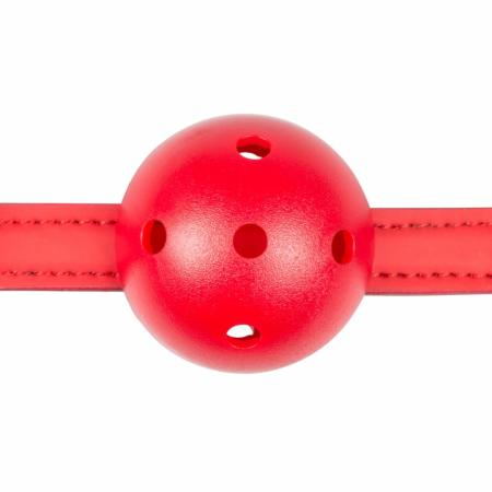 EasyToys Adjustable PVC Ball Gag Red - Comfortable Restraint Accessory