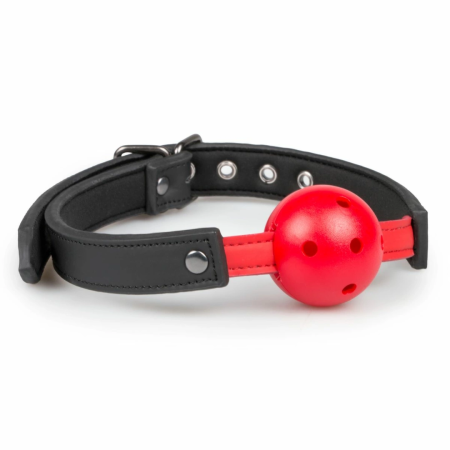 EasyToys Adjustable PVC Ball Gag Red - Comfortable Restraint Accessory