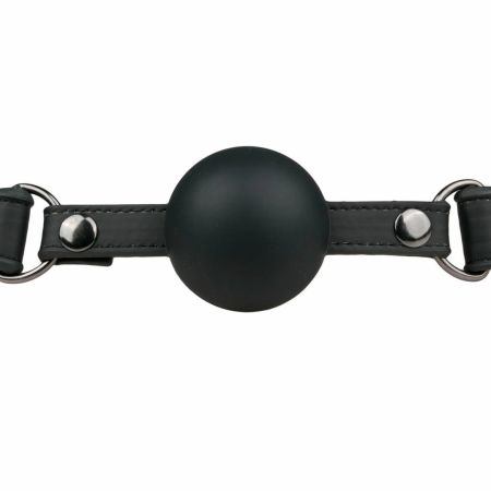 EasyToys Adjustable Faux Leather Head Harness with Large Silicone Ball