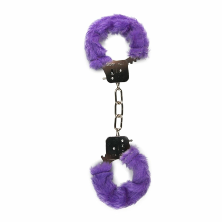 EasyToys Plush Wrist Restraints Purple - Soft Adjustable Cuffs