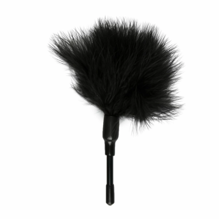 EasyToys Tickler Black - Soft Feather Accessory, Compact Handle