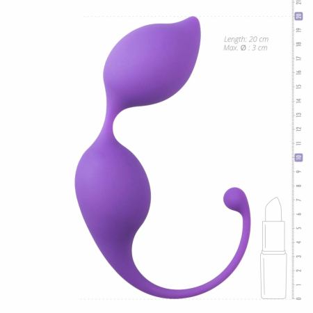 EasyToys Curved Kegel Balls Purple - Pelvic Floor Training Set