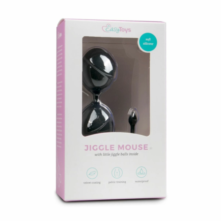 EasyToys Black Kegel Double Training Balls - Anatomical Silicone System
