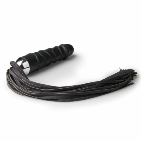 EasyToys Silicone Impact Flogger with Anatomic Grip Black 37cm