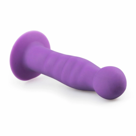 EasyToys Silicone Model with Suction Base Purple 18 cm - Ribbed Surface