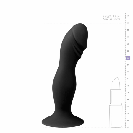 Kiotos Black Silicone Intimate Machine with Suction Base, Medium Size