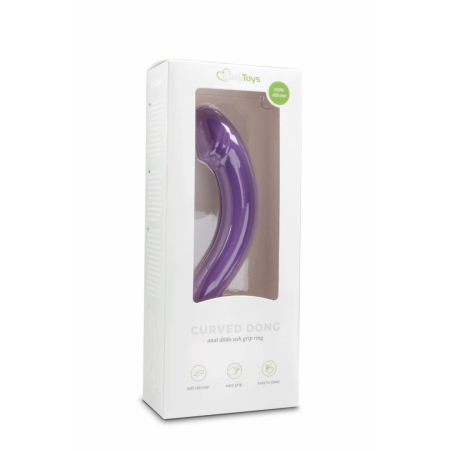 EasyToys Silicone Prostate Massager Purple Curved Anatomical Model